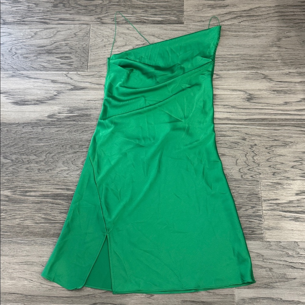 12th Tribe Emerald Satin Dress